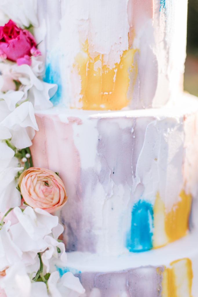 colorful wedding cake 