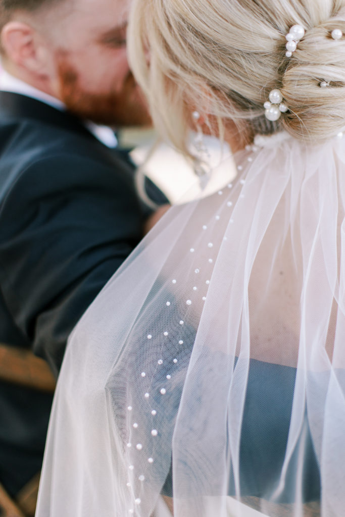 pearl wedding veil 