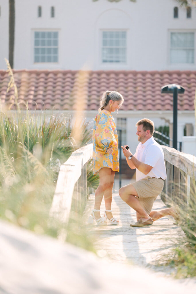 Jacksonville beach proposal Casa Marina weddings