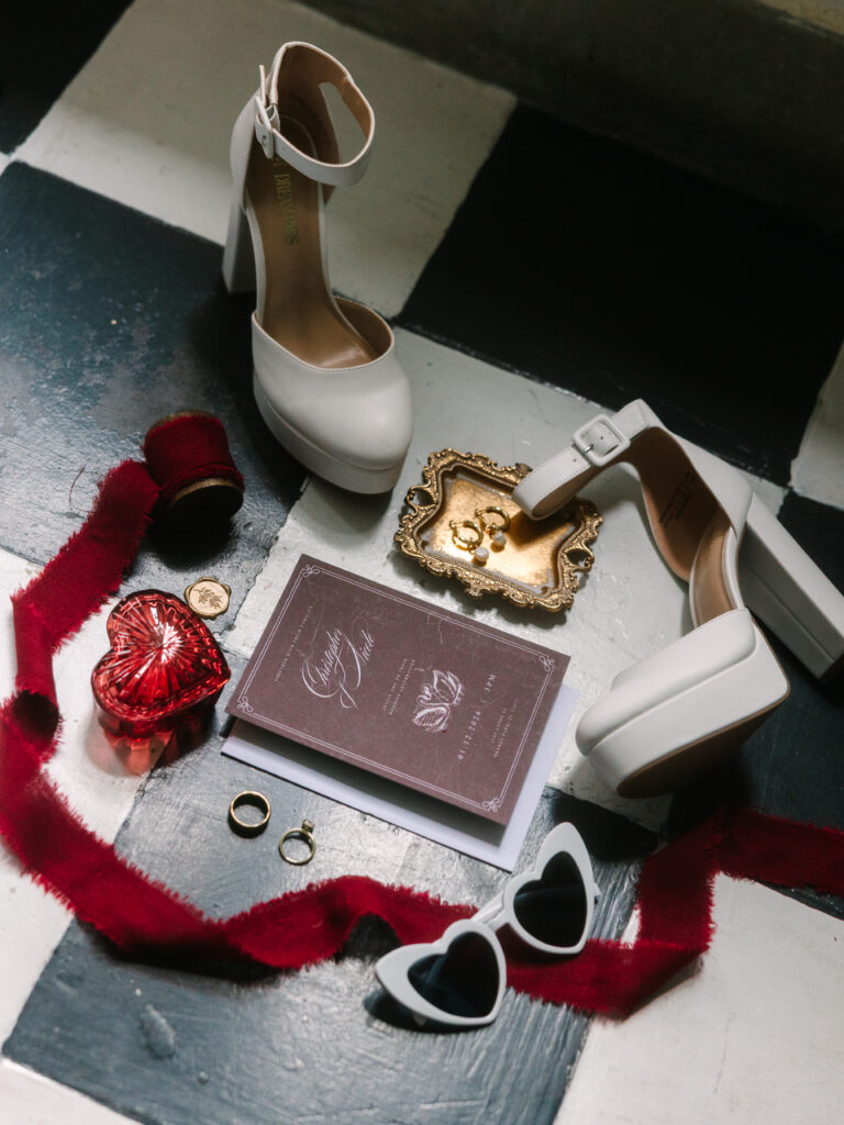 Editorial wedding portraits at The Club Continental in Florida