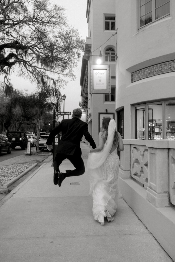 Wedding ceremony at 9 Aviles in downtown St. Augustine, photographed by downtown St. Augustine wedding photographer