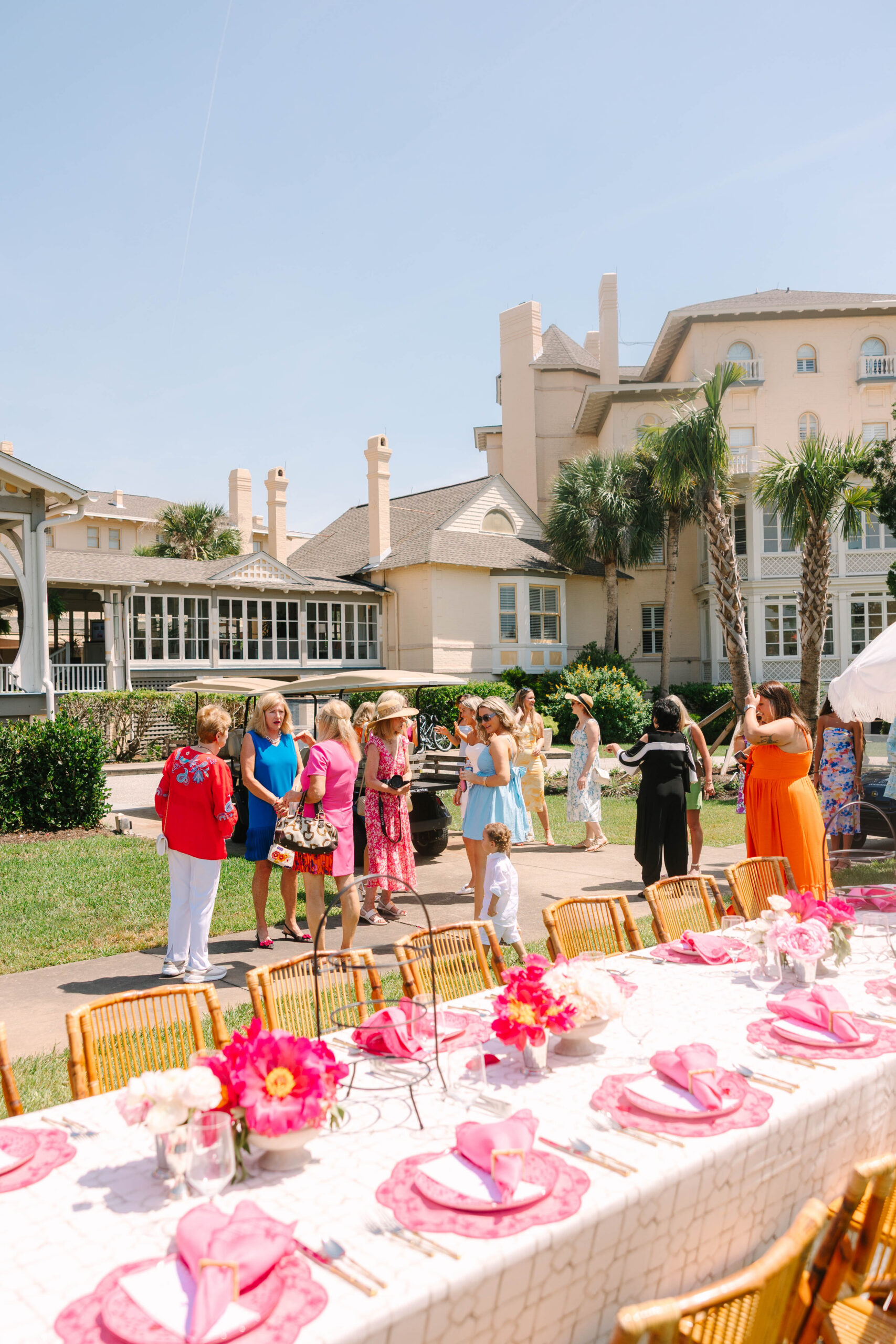 Elegant wedding reception details with monogrammed décor and candlelit design at Crane Cottage photographed by a editorial wedding photographer in Jekyll Island.